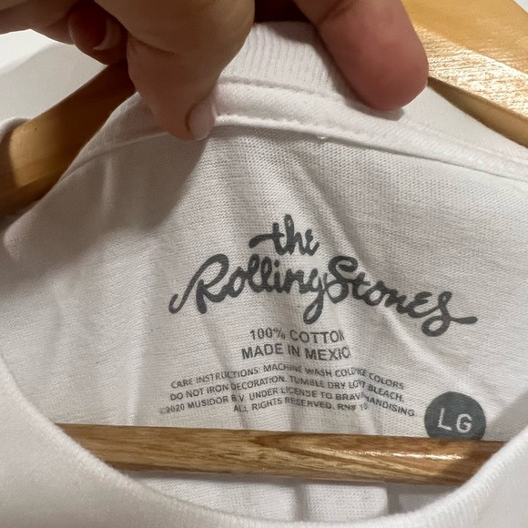 Rolling Stones White Cotton Tee - Picture 5 of 7